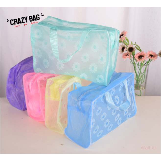 Crazy BagWaterproof Floral Makeup Storage Bag Creative For Home / Travel / Bathroom Products