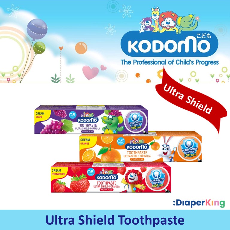 Kodomo Kids Toothpaste - Ultra Shield Formula with Xylitol Plus 40g/65g - Cream or Gel