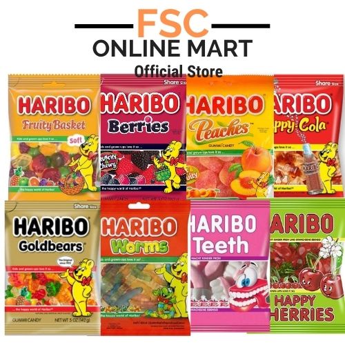 [FSC] Haribo Gummy Candy GoldBear/Worms/HappyCola 80g