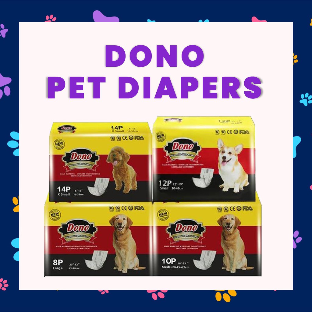?BEST SELLING? Dono Pet Disposable Diapers Male & Female Pet Diapers