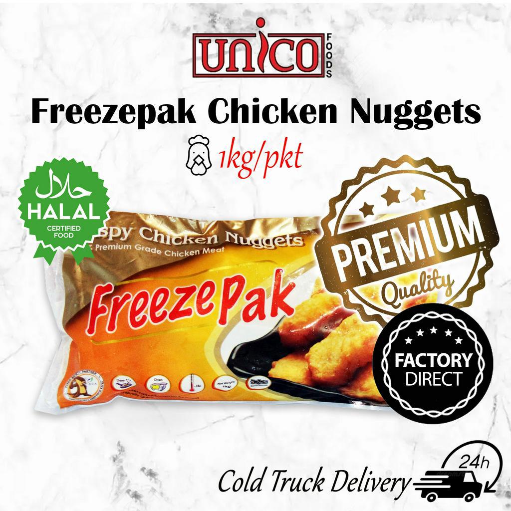 [UNICOFOODS] Freezepak Chicken Nugget 1kg/pkt Halal | 鸡肉块