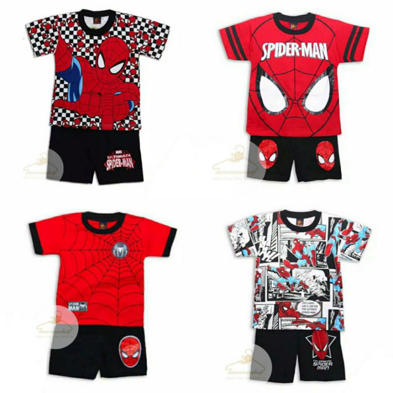 Hym spidermen Short Suit/spider Shirt/Childrens Daily Suit