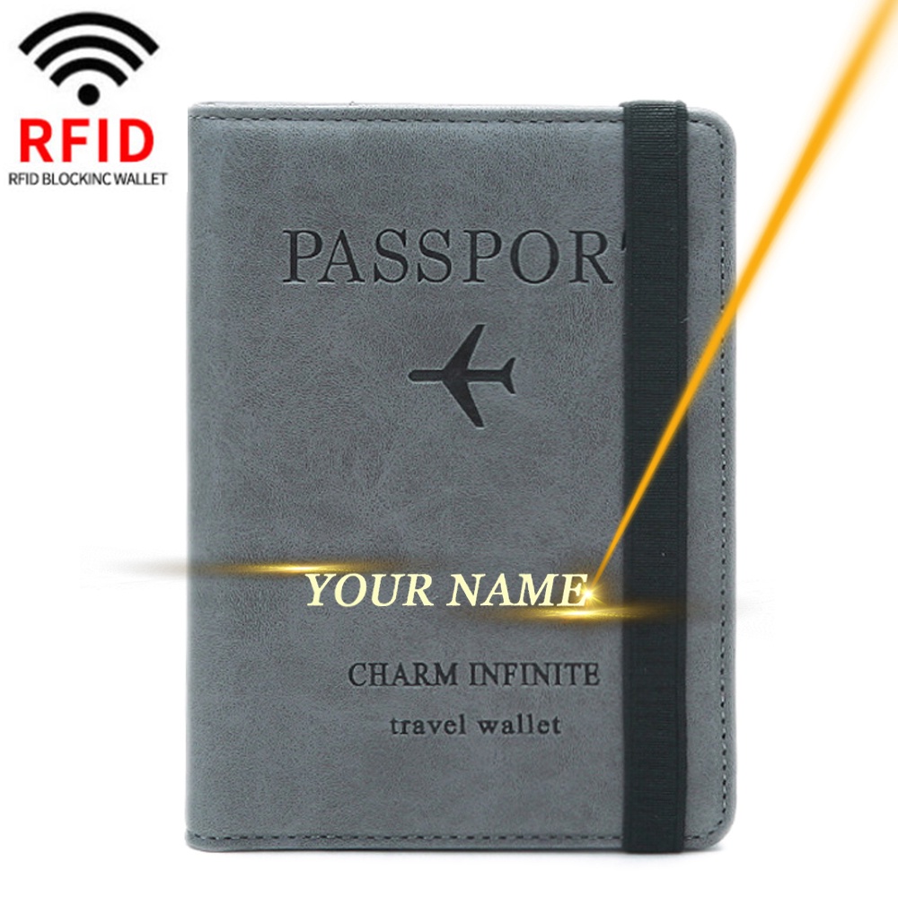 RFID  Passport Cover Travel Wallet Passport Holder Mens Bank Card Holder Case Women Credit ID Document