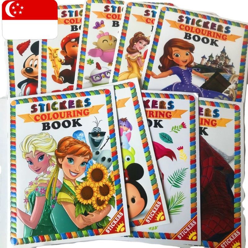 Min 5 Books OrderStickers Coloring Book For Children Birthday Gift A4 A5 Size Goodie Bags