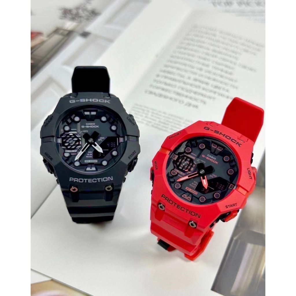 with boxG-series dimentional era sports waterproof timing double display series mens watch Japanese and Korean watch transparent pine sapphire GA-B001G-APR