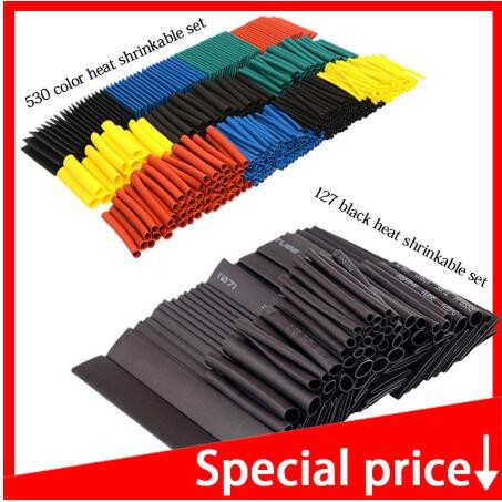 SG Seller530Pcs Heat Shrink Sleeving Tube Assortment Kit Electrical Connection Electrical Wire Wrap Cable Waterproof Shrinkage 2:1