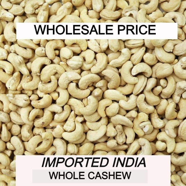 1 kg | 500g W320CASHEW NUT RAW / RAW CASHEW HALVES & CRUMB & ROASTED WHOLED INDIA