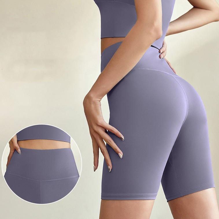 Womens High Waist Hip-up Workout Yoga Shorts for Running Cycling Yoga Gym
