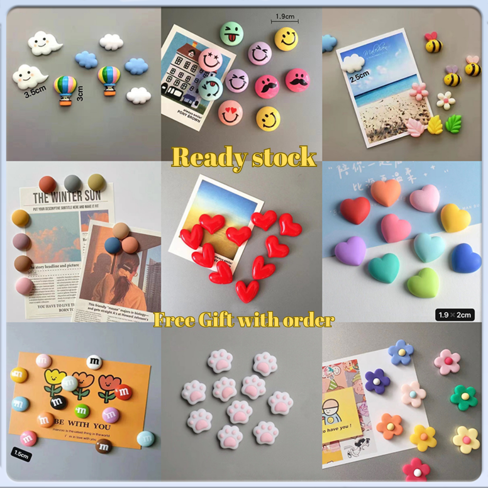 12PCS refrigerator magnet/Pegboard decoration accessories/3D ornament/Message Board/Office document sticker/Simulated food/cute refrigerator sticker/Childrens room decoration
