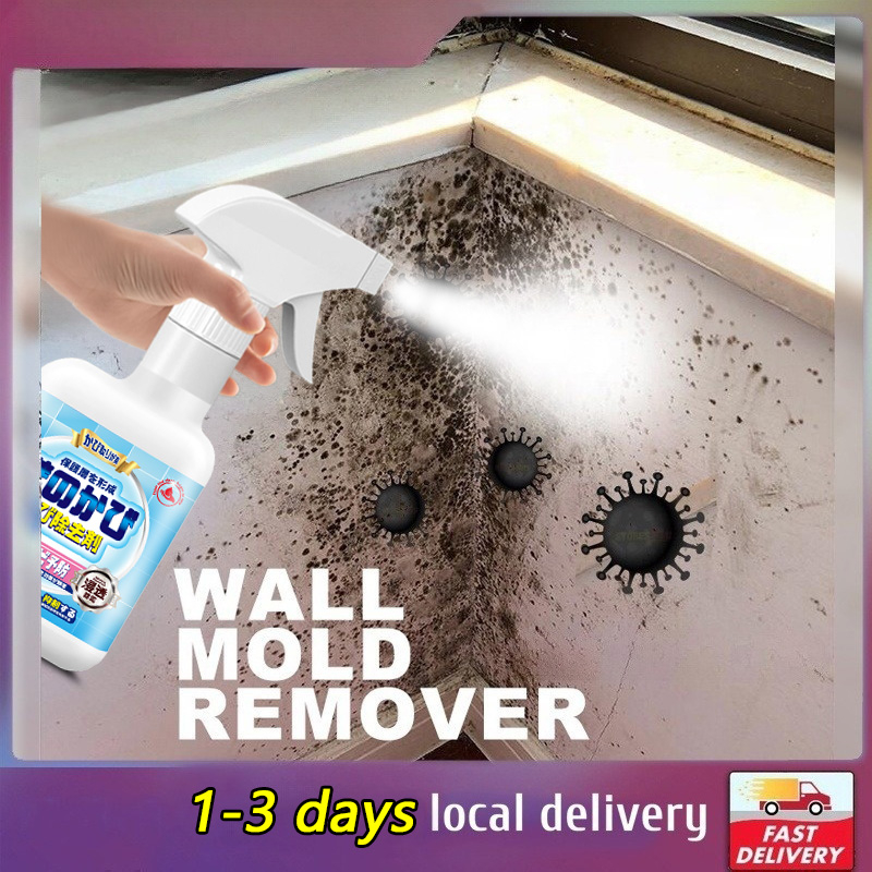 ??StockJapan 5 Minutes Quickly Mold Remover Spray Mold Mildew Stains Mould Remover Magic Cleaning Spray Home Clean Toilet Bowl Cleaner 300ML去霉菌去霉啫喱
