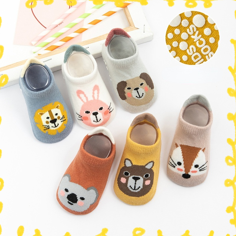 Cotton Baby Socks Non-slip Socks Cute Cartoon Childrens Floor Socks Spring and Autumn Socks
