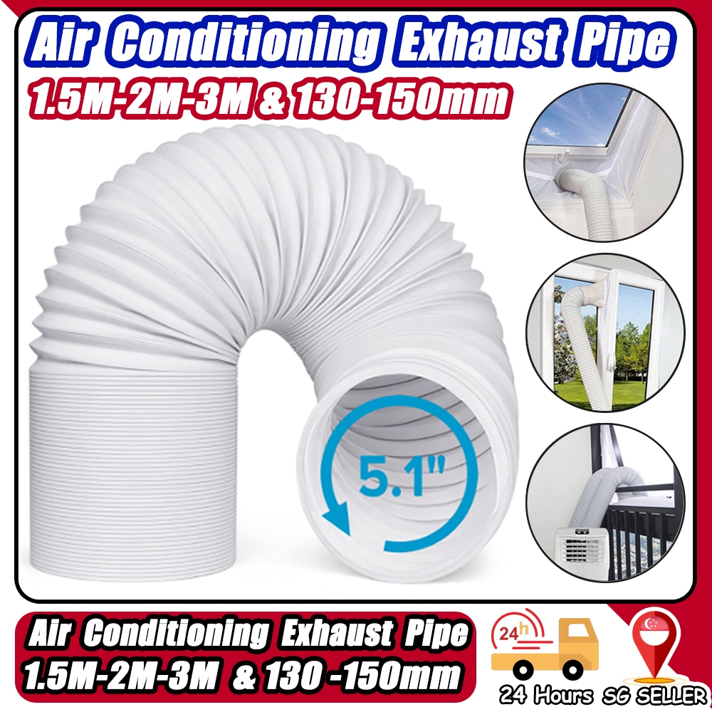 ?? ReadyStock - Air Conditioner Hose Portable Exhaust Vent with 5.1/5.9 Diameter - 1.5M/2M/3M portable aircon hose Duct Extension Pipe Telescopic Flexible Air Conditioner Exhaust