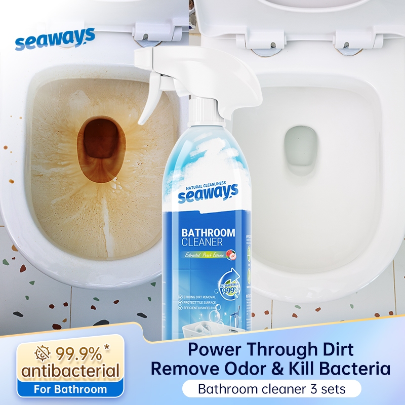 Seaways Bathroom Cleaning Spray 500g Toilet Bowl Cleaner Glass Stain Remover Tile Floors Cleaner