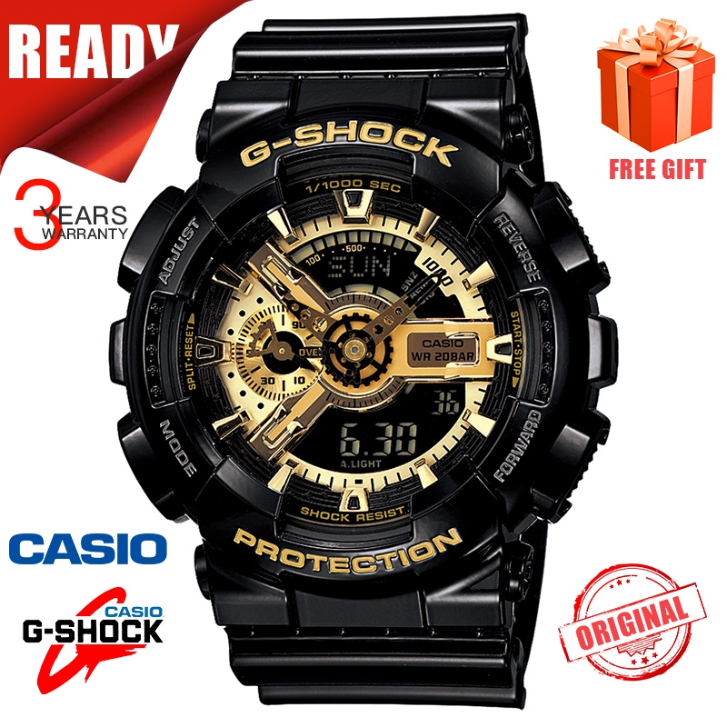 BABY-G G-110 Black Gold Watch Children Womens Watch Sports Waterproof Student Watch