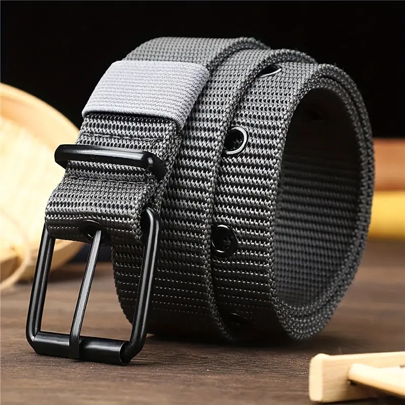 New Canvas Belt Men Tactical Belts Selling Mens Outdoor Sport Simple Practical Weave Nylon Canvas Cowboy Pants Men Belt