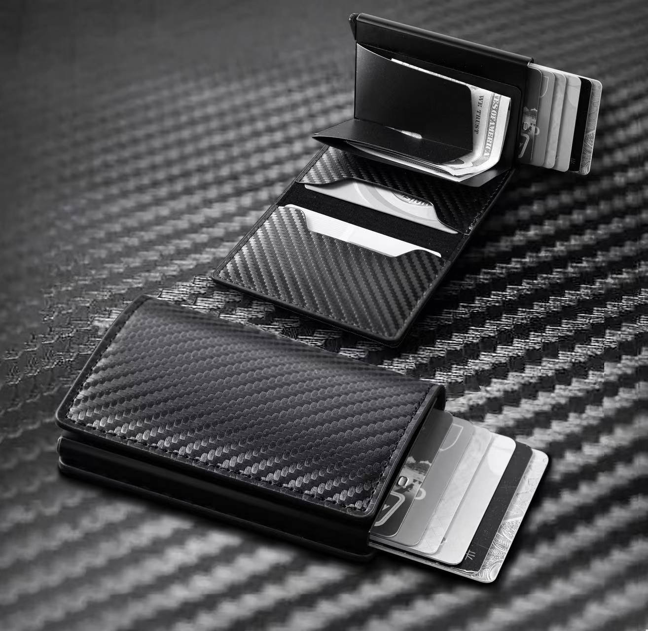 Thin RFID Anti-theft Card Holder Universal Mens Wallet Credit Card Holder