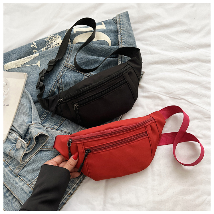 Lightweight Nylon Simple One-Shoulder Back Mens Sports Chest Bag Casual Diagonal Bag
