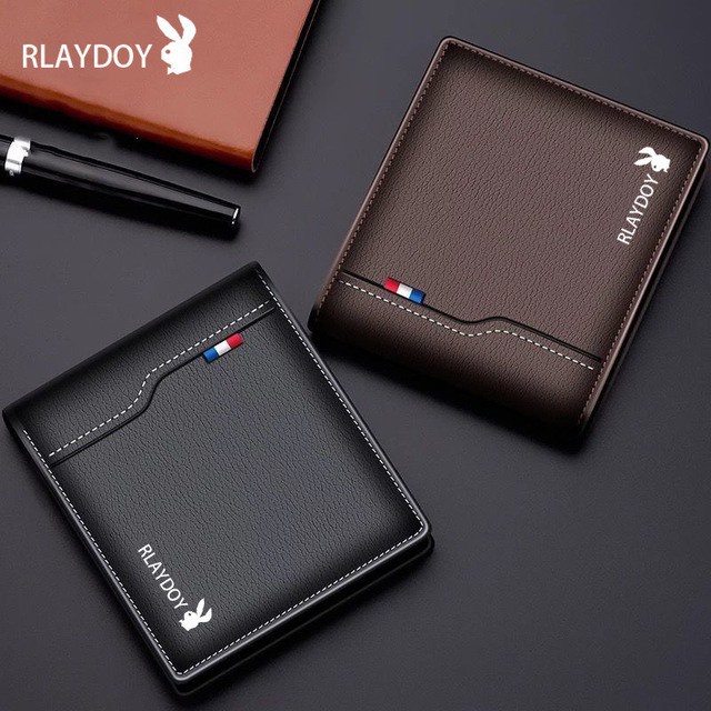 Crazy Bag Ultra Thin Multifunctional Mens Wallet Fashionable Mens Business Short Clip Simple Coin Purse