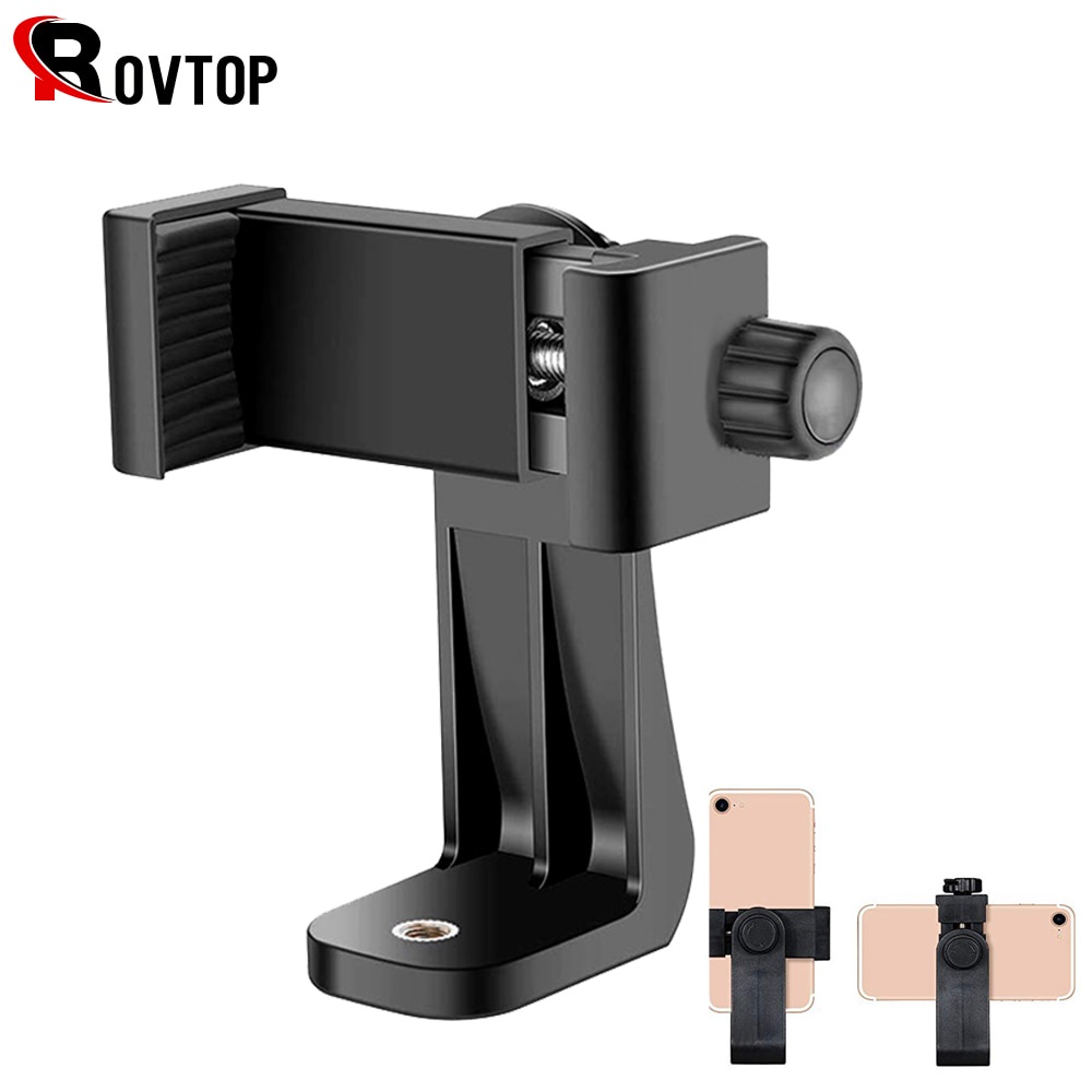 Rovtop Tripod Mount Adapter Cell Phone Clipper Holder Vertical 360 Rotation Tripod Stand for iPhone X 7 Plus  Tripodoy