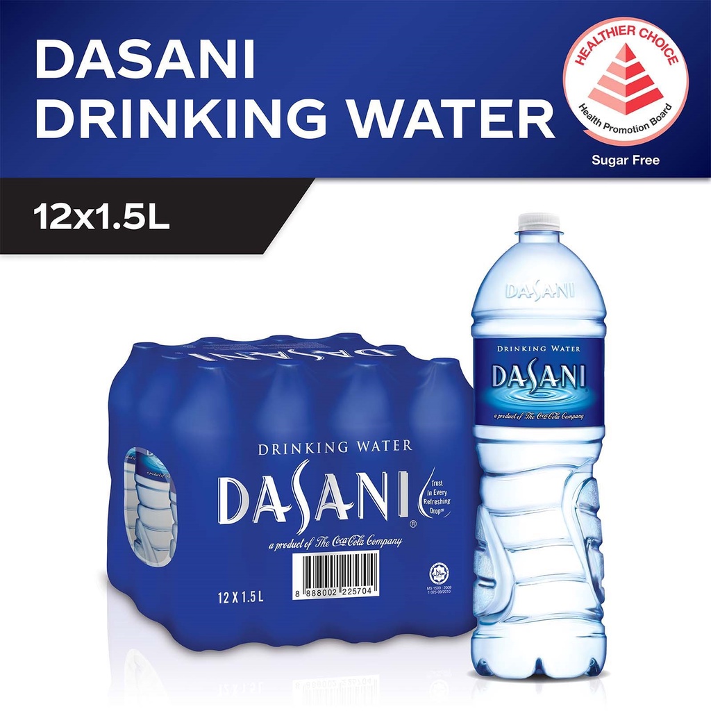 Dasani Drinking Water 12 x 1.5L - Case Halal