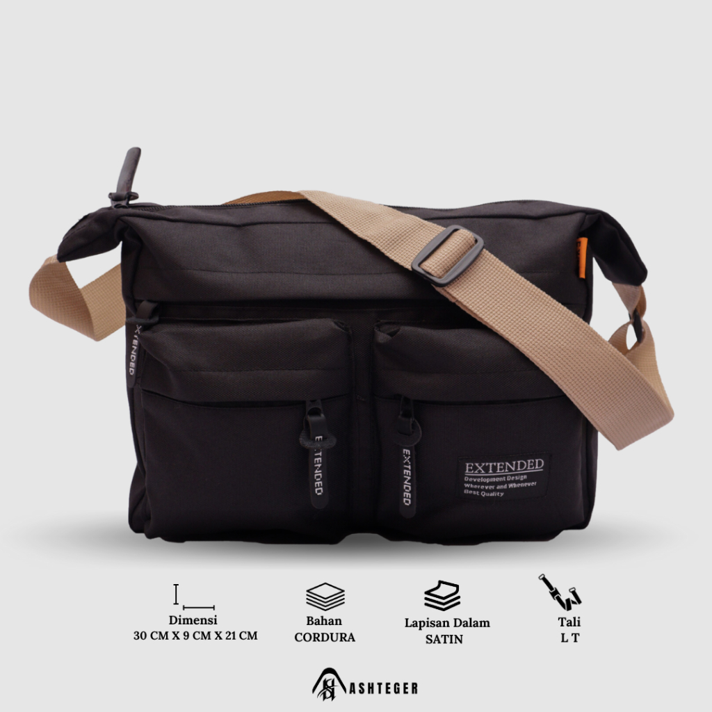 Mens Sling Bag Slingbag Men Premium Casual Trendy Distro Sling Bag School Work College Messenger