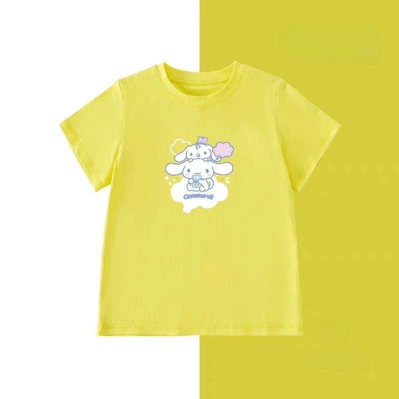 Cinnamoroll Short Sleeve Childrens T-Shirt Ideal Short Sleeve Childrens T-Shirt Aged 2-15 Years Cotton combed