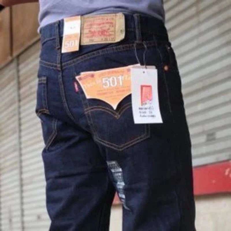 Mens Straight Cut Long Jeans Five 01 Button High Quality Jeans kain