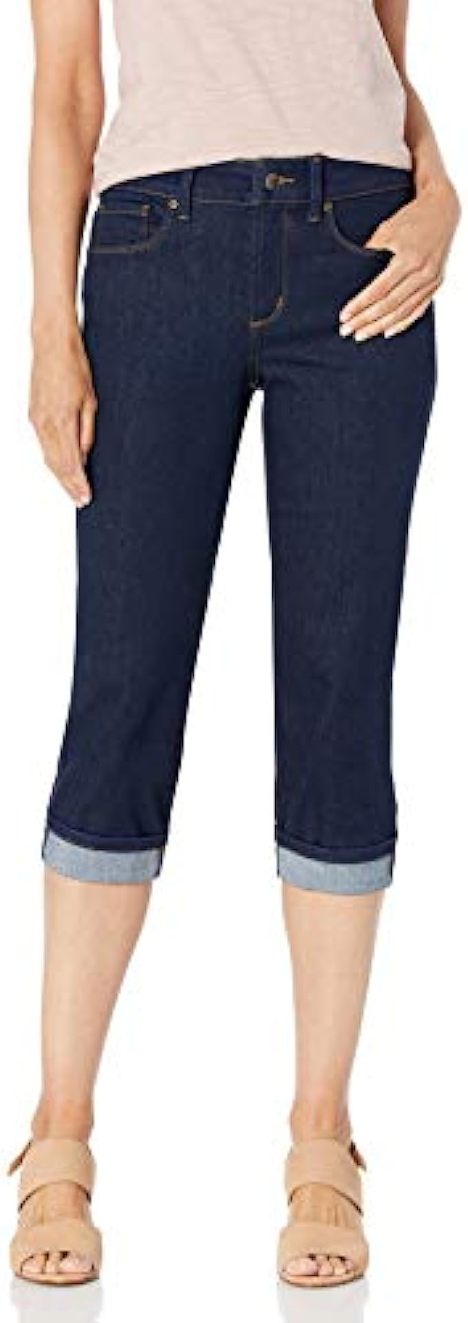 NYDJ Womens Marilyn Straight Cuff Cropped Slimming Jeans