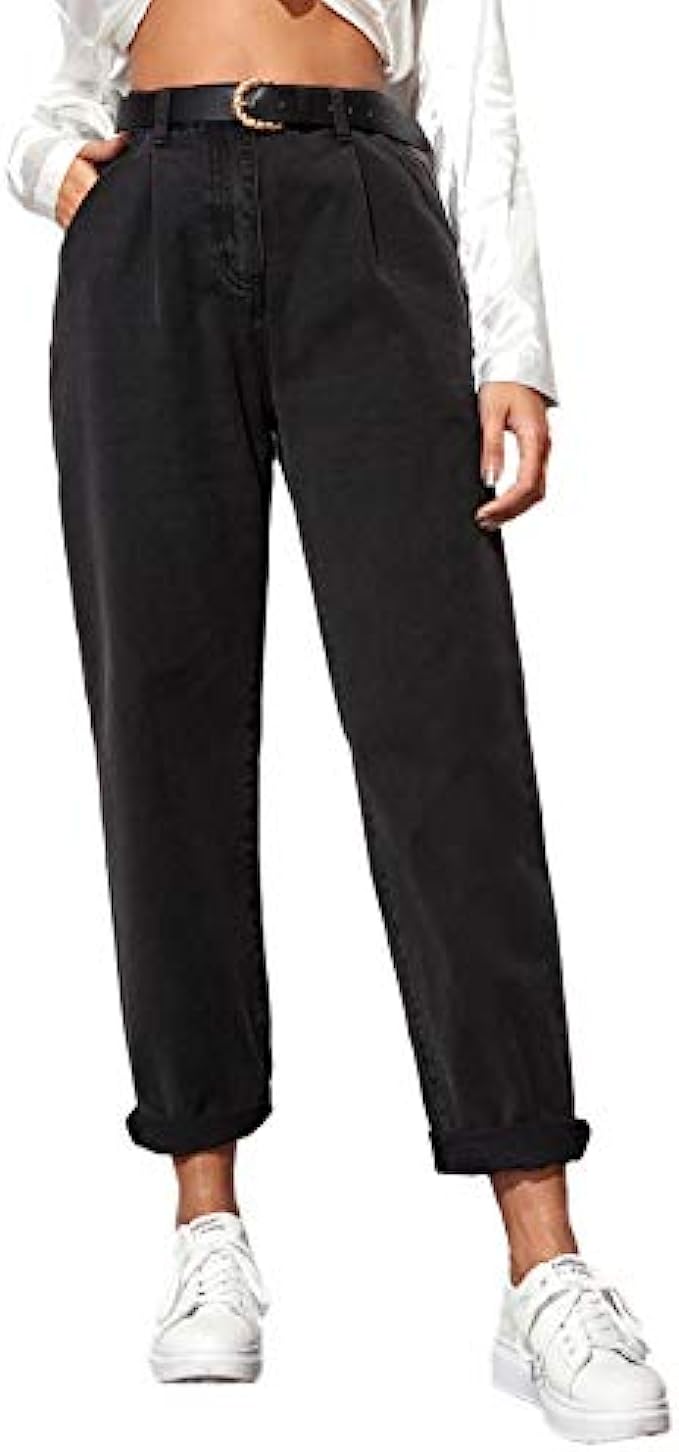 Floerns Womens High Waisted Straight Leg Mom Jeans