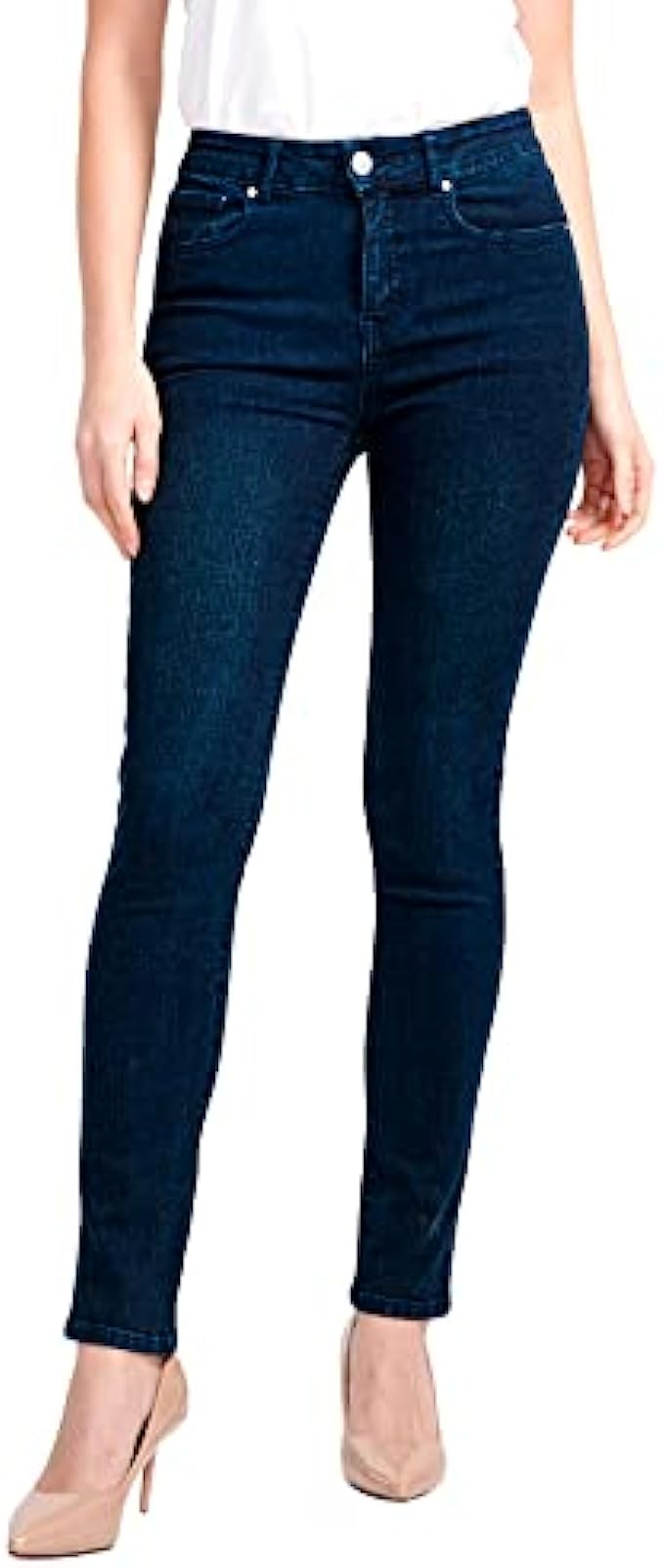 Resfeber Womens Ripped Skinny Jeans Stretch Comfy Pants Distressed Destroyed Jean with Hole