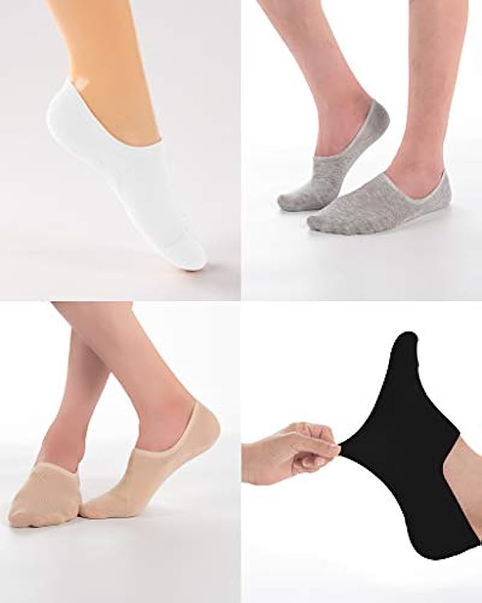 ROSEHONEY Womens No Show Socks Low Cut Liner Cotton Non Slip Thin Casual Invisible Socks