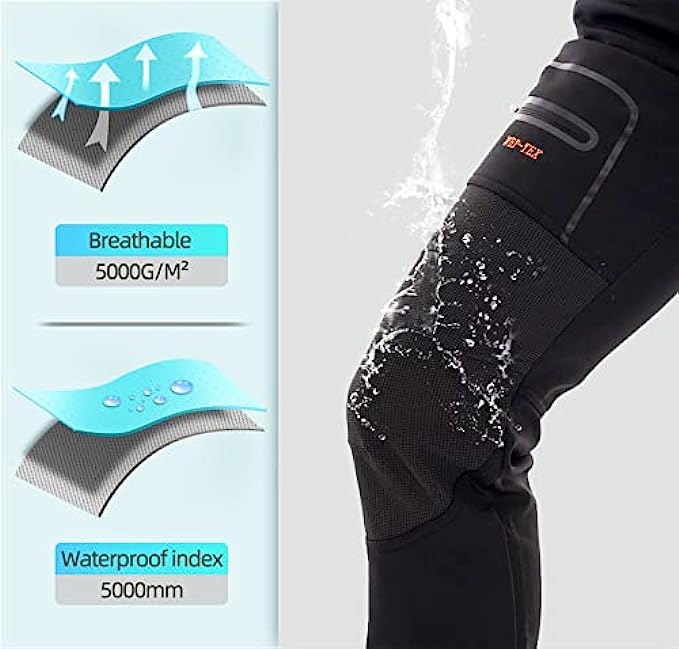 BenBoy Womens Outdoor Waterproof Windproof Fleece Slim Cargo Snow Ski Hiking Pants