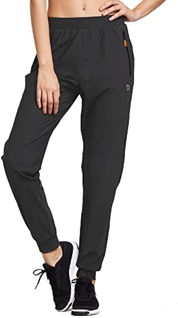 BALEAF Womens Joggers Pants Athletic Running Jogging Pants Hiking Quick Dry Zipper Pockets