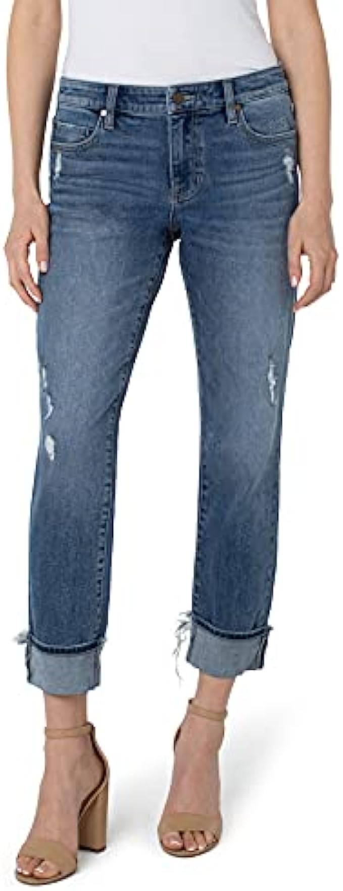 Liverpool Womens Marley Girlfriend Cuffed Jeans