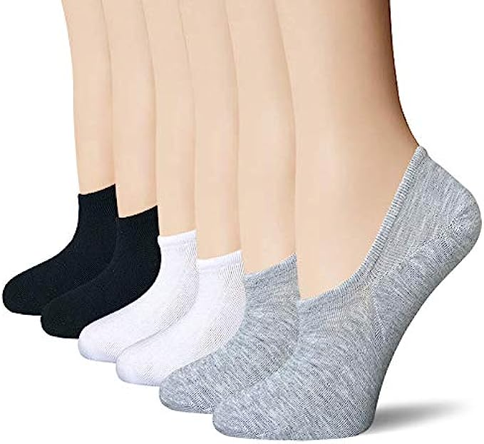 BERING Womens No Show Socks with Non Slip Grip Low Cut Ankle for Sneakers Loafers Boat Boots 6/9 Pairs
