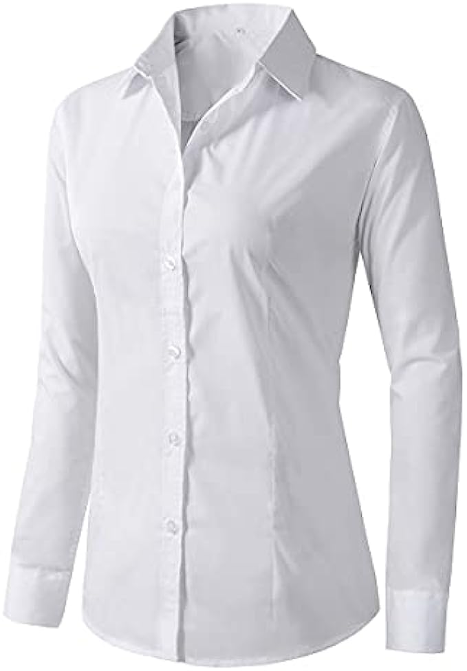 Beninos Womens Formal Work Wear White Simple Shirt