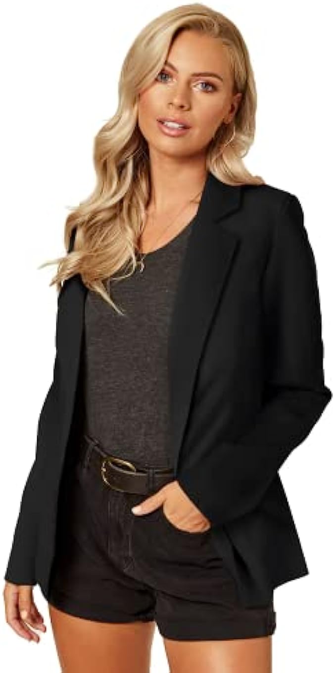 UNIQUE 21 Womens One Button Boyfriend Blazer for Work Casual - Ladies Jackets Outfits Suits for Work
