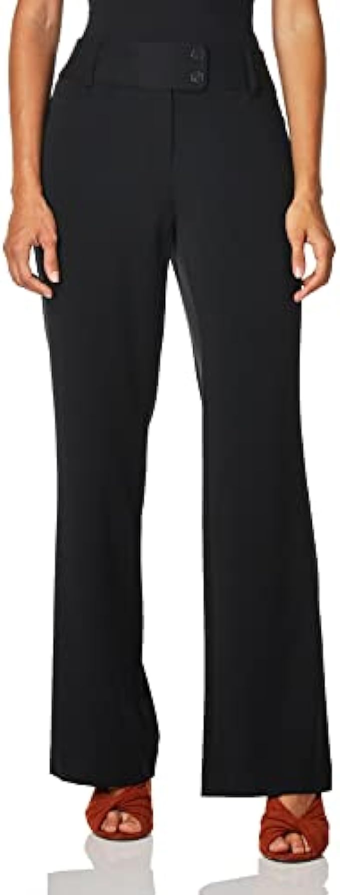 Rafaella Womens Curvy Fit Gabardine Bootcut Dress Pants Size 4-16
