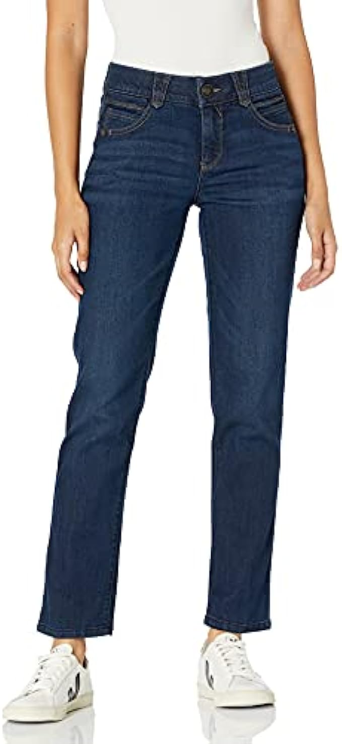 Democracy Womens Petite Ab Solution Straight Leg Jean