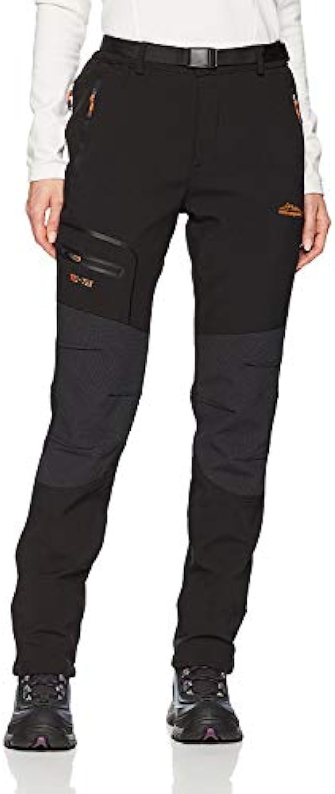 BenBoy Womens Outdoor Waterproof Windproof Fleece Slim Cargo Snow Ski Hiking Pants