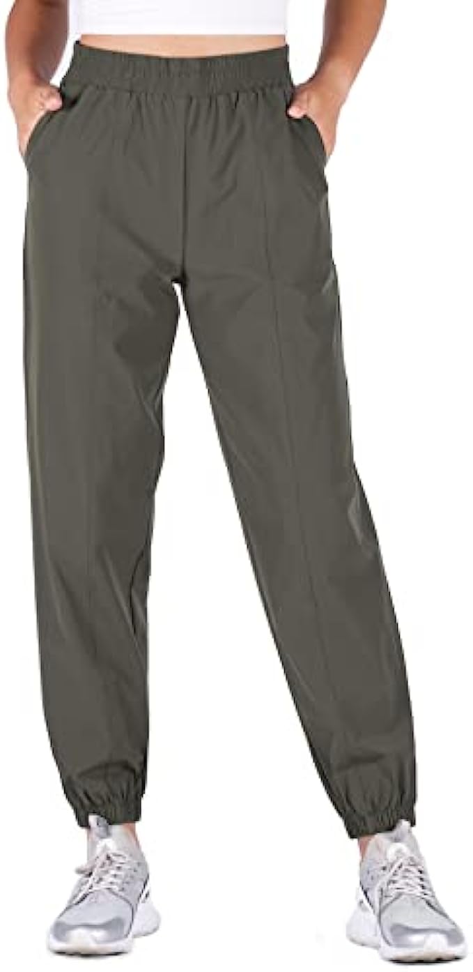 AJISAI Womens Lightweight Joggers Loose Sweatpants with Pockets Drawstring Workout Running Pants
