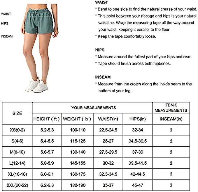 Cholewy Athletic Shorts for Women High Waisted Running Shorts Quick Dry Workout Hiking Shorts with Pockets 2"