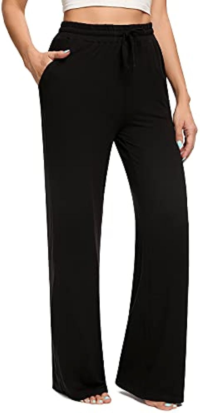 OLIKEME Womens Yoga Pants Wide Leg Sweatpants for Women Comfy Lounge Workout Pants with Pockets