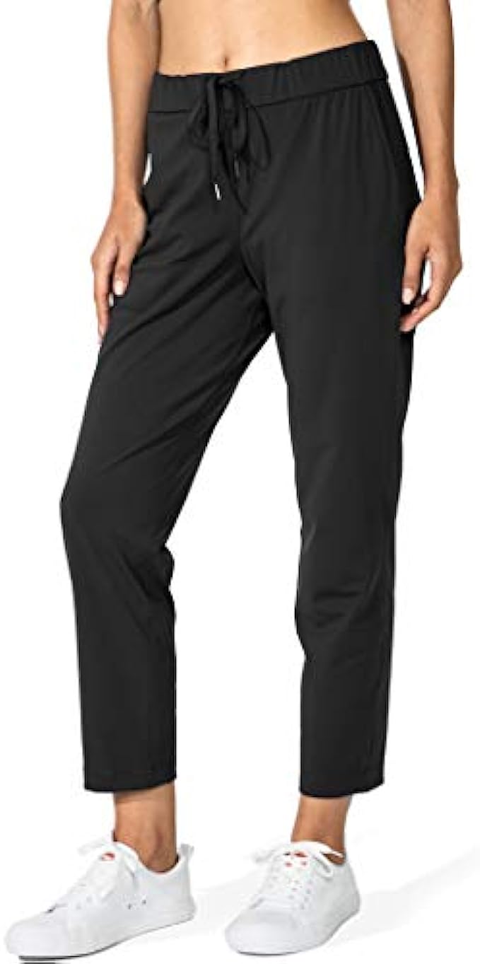 G Gradual Womens Pants with Deep Pockets 7/8 Stretch Sweatpants for Women Athletic, Golf, Lounge, Work