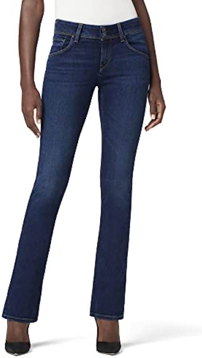HUDSON Womens Beth Mid Rise, Baby Bootcut Jean with Back Flap Pockets Rp