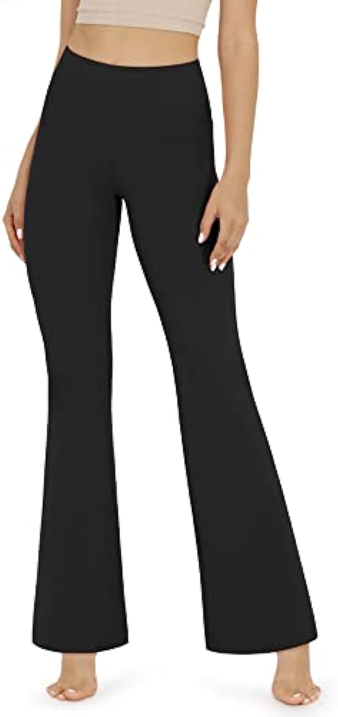 ODODOS Womens Bootcut Yoga Pants Tummy Control Non See Through Bootleg Gym Workout Pants