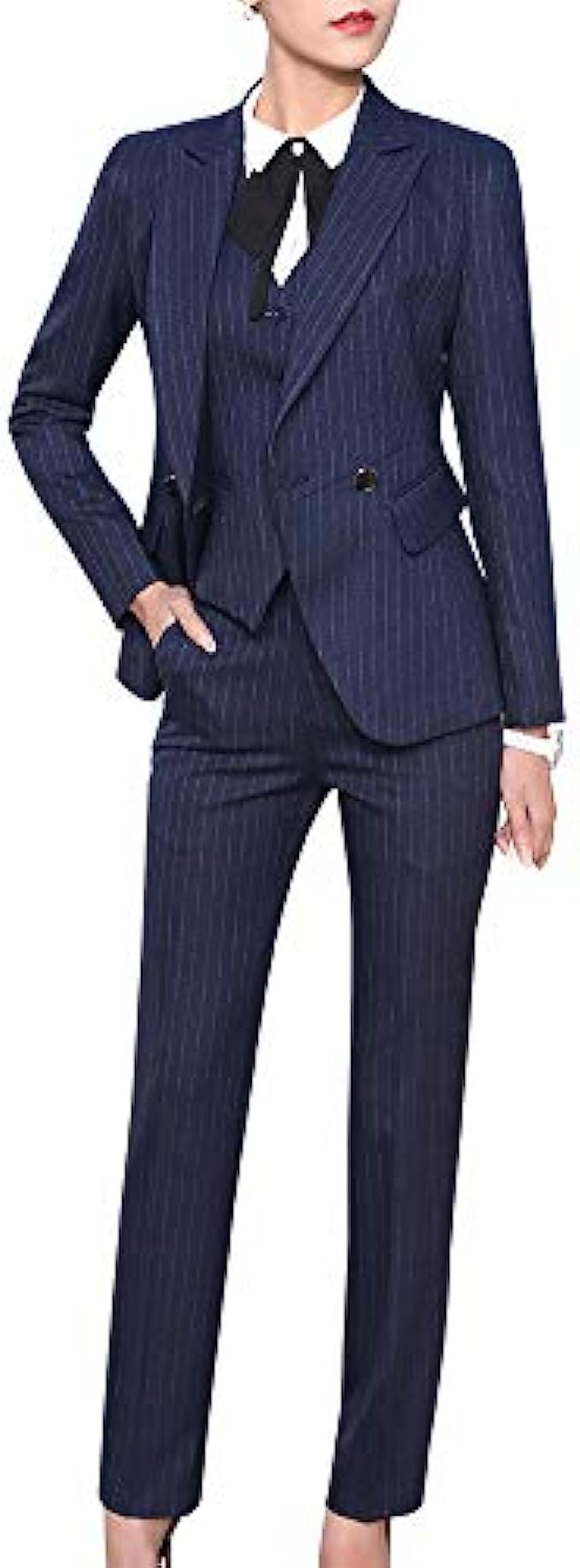 LISUEYNE Womens Three Pieces Office Lady Blazer Business Suit Set Women Suits for Work Skirt/Pant,Vest and Jacket