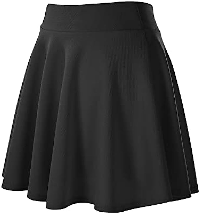 Urban CoCo Womens Basic Versatile Stretchy Flared Casual Mini Skater Skirt