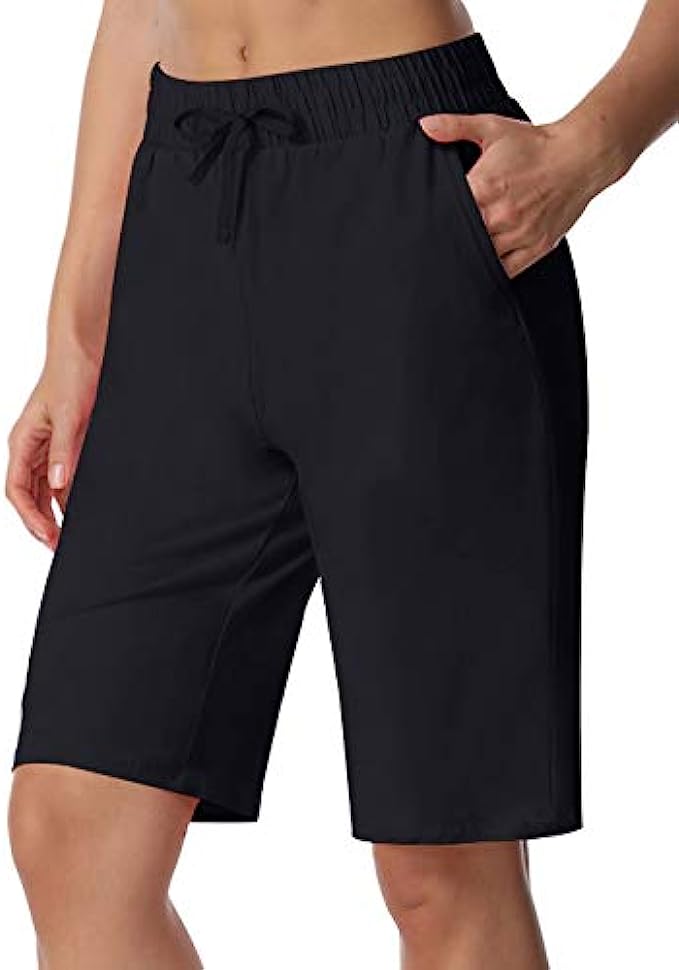 ChinFun Womens Bermuda Shorts Athletic Active Yoga Lounge Quick Dry Activewear Workout Sweat Running Shorts