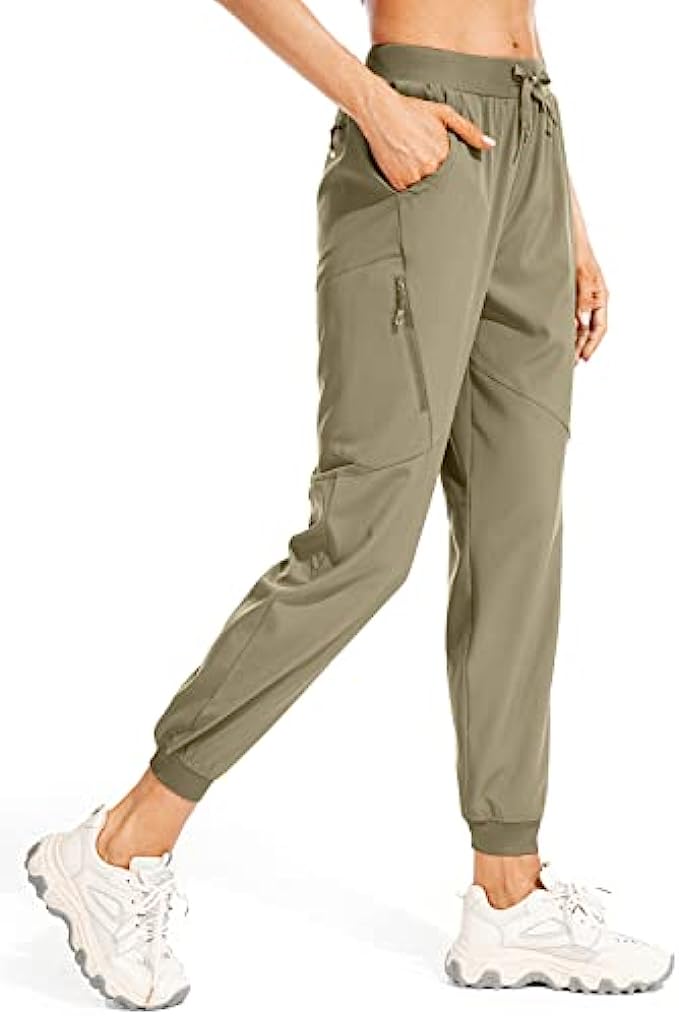 linlon Womens Hiking Cargo Pants,Lightweight Quick Dry Capri Pants Athletic Workout Casual Outdoor Zipper Pockets